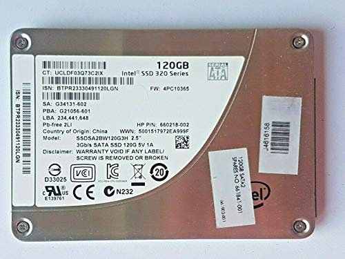Disco duro interno de 120 GB SATA SSDSA2BW120G3H Intel SSD Series 3 Gb/​s 2,5