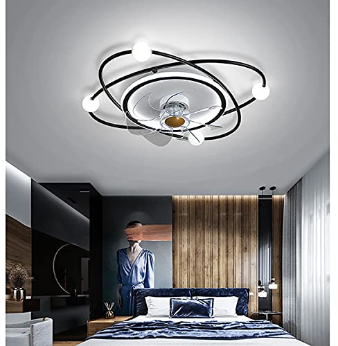 YUNZI Ventilateur Plafond avec Lumière Électrique, Silencieux pour 30M², Design pour Chambre et Salon, 55CM*15CM, 45W, Noir