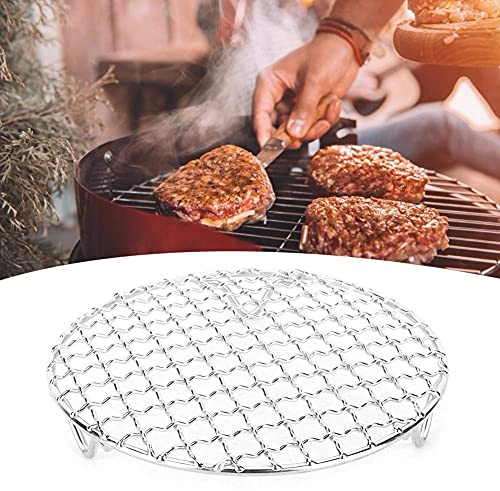 MOUMOUTEN Mini Grillrost Rund 16.5 Cm, Einkochtopf für Herd, Kuchengitter, Edelstahl Antihaft Grilling Set FüR Grill Rund Kugelgrill Feuerschalen Grillschalen Rundgrill,Grill Zubehör