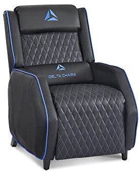 Home Detail Delta Gaming Recliner Armchair with Footrest Office, Desk, Computer Chair for Gaming (Black & Blue)