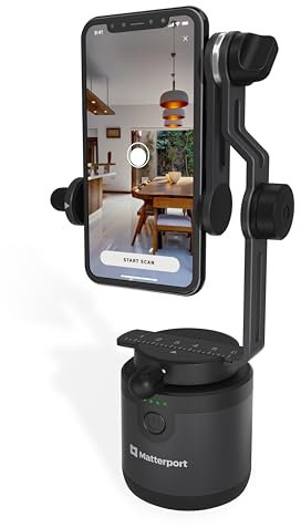 Stabilizzatore cardanico Axis Matterport per fotocamera smartphone - Supporto rotante motorizzato per scansioni fotografiche 3D 360 professionali per telefoni iPhone e Android