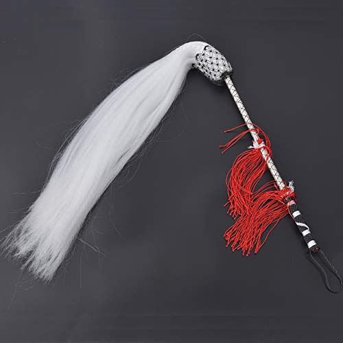 Agatige Bâton de Fouet de prêle de Mouche, Fournitures de scène d'arts Martiaux de poignée de Fouet de prêle taoïste Chinois