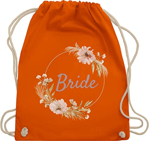 Shirtracer Turnbeutel Rucksack - JGA Junggesellenabschied Frauen - Bride Braut Boho - Unisize - Orange - brautbeutel brauttaschen bachelorette party stoffrucksack junggesellinnenabschied outfit