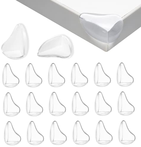 BillyBath 20 Stück Ecken&Kantenschutz Set, Schutzecken für Babys -Eckenschutz Transparent Tisch Geeignet für scharfen Kantenschutz an Allen Arten von Möbelecken.