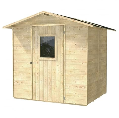 La zappa Casetta in legno con porta finestrata deposito da giardino Made in Italy 200 x 207 x h 214 cm