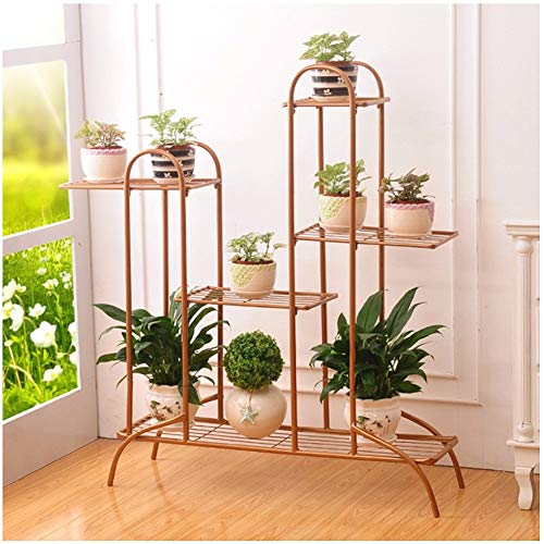 Pflanzenständer Blumenständer Indoor Multi-Layer-Metall-Vertikal-Blumentopfständer Outdoor-Blumen-Präsentationsständer, 3 Farben Perfekte Dekoration (Color : White)