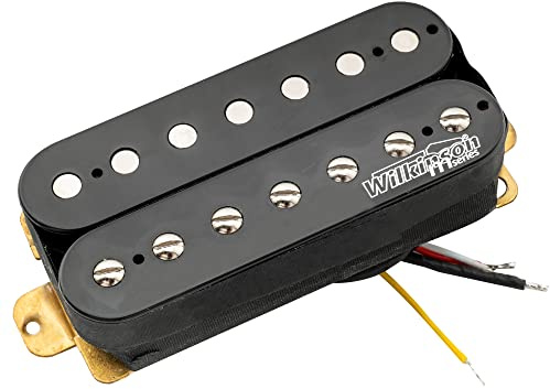Wilkinson M Serie WOHB7 Open Keramik Humbucker Steg Tonabnehmer Schwarz | für 7-Saiter E-Gitarre