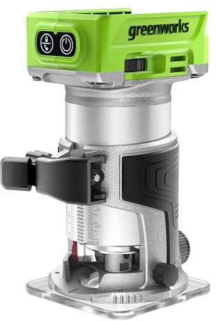 Greenworks Bürstenloser Kompakt-Oberfräse, 24 V, nur Werkzeug (Akku und Ladegerät separat erhältlich)