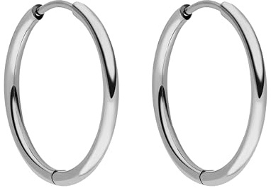 Purelei Sleeky Ohrringe, Schlichte Creolen für Frauen, Wasserfeste kleine Creolen aus Edelstahl, Durchmesser 15,8 mm