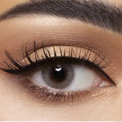 ANESTHESIA Lentilles de contact colorées ADDICT AZURE - lentilles mensuelles pour 6 mois en gris et anthracite, sans correction de la vue, résultat naturel pour tous les yeux - 1 paire