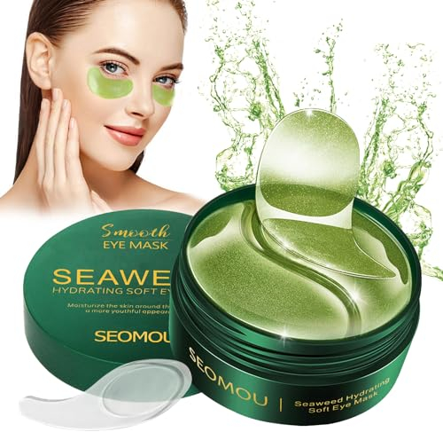60 Pads Augenpads Augenmaske Gegen Augenringe Eye Mask Algen Augenmaske, Tränensäcke, Falten & Schwellungen Feuchtigkeit Spendende Treatment Maske Eye Patches Augenpflege