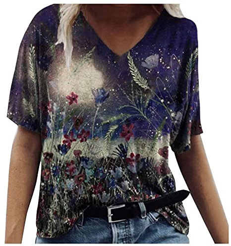 AMDOLE Ausgeh-Tops, lockeres Oberteil, Sweatshirts für Damen, navy, L