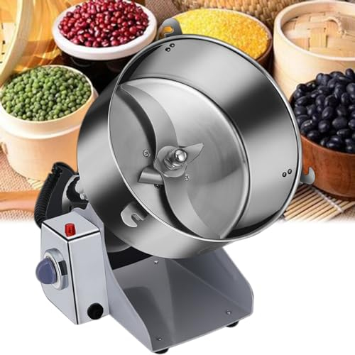 ExoticaBlend Electric Grain Grinder - Commercial Spice Grinder Mill Powder Machine, Dry Feed Mill for Herb Spice Pepper Coffee Corn, for Kitchen Home and Commercial,4500g