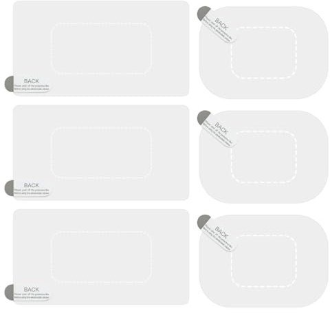 Protecteur d'étiquette de Pare-Brise, étiquette de Pare-Brise | 6 Autocollants pour caméra de Tableau de Bord - Film adhésif d'écran, Film Transparent pour Pare-Brise de Voiture