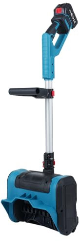 Weytoll Spazzaneve elettrico Brushless da 21 V, pala da neve con asta retrattile, manico regolabile, spazzaneve per vialetti, sentieri e cortili