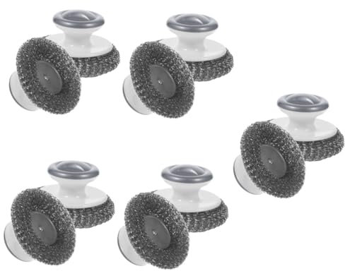 minkissy 5 Juegos Fregador De Bolas De Limpieza Lavar Platos Estropajos De Cocina para Platos Fregadora De Cocina Cepillo para Limpiar Fregar Acero Inoxidable 304 2 Piezas * 5