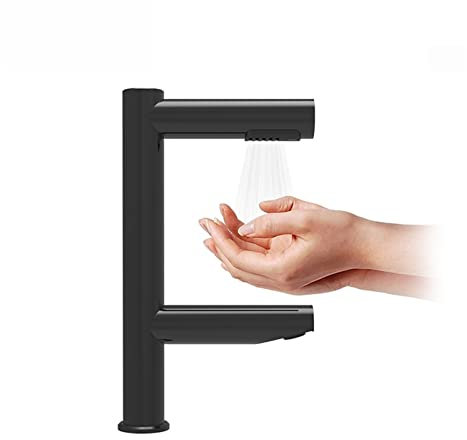 Asciugamani, Asciugamani ad aria ad alta velocità Asciugamani potenti for bagno Rubinetto creativo Design 2 in 1 Asciugamani automatici for lavaggio e asciugatura, Mano ad asciugatura rapida(AK7130-B