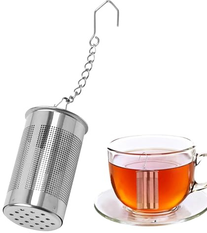 Teesieb für Losen Tee, Teefilter Edelstahl Tee Sieb Tee Infuser Teeei Gewürzsieb Teesieb für Teekannen Tassen Küchen, Tee Siebeinsatz Fein, Teezubehör passend für Töpfe & Teekannen