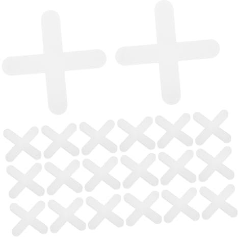 Homoyoyo 1000pcs Tile Leveling Clips Tile Spacer System for Seamless Installation Cross Design for Floor and Wall Tiling Tasks