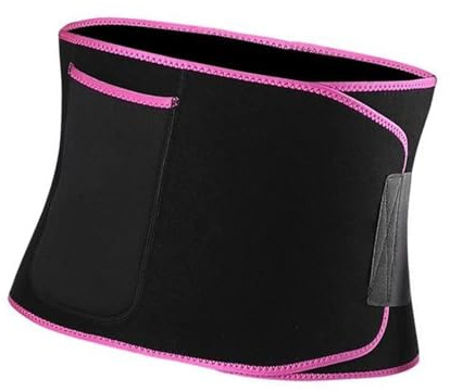 Beimus justerbart bälte svettbälte för män och kvinnor neopren midjetränare korsett midjeband med ficka, Vanlig, Length 100cm Width 20.5cm