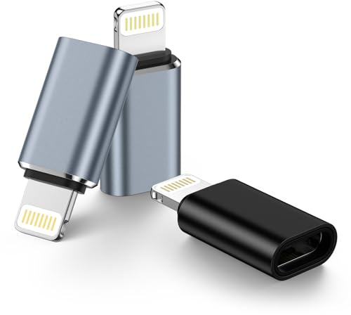 Haoano USB C auf Lightning Adapter (3 Stück),Adapter Lightning auf USB C | IPhone Adapter für iPhone14/13/12/11/Pro Max/Plus/8/i Pad,Schnelles Laden/Datenübertragung,iPhone Stecker Nicht für Audio/OTG