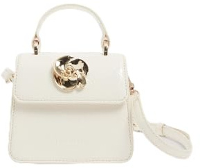Ted Baker Women's S284042IVORYO/S Rose Detail Square Mini Top Handle Bag, Ivory