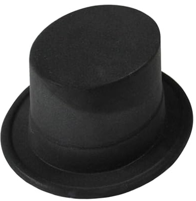 LEADSDGE Chapeau haut de forme élégant pour jeu de rôle avec bordure en rouleau pour adulte, carnaval, fête, déguisement, chapeau