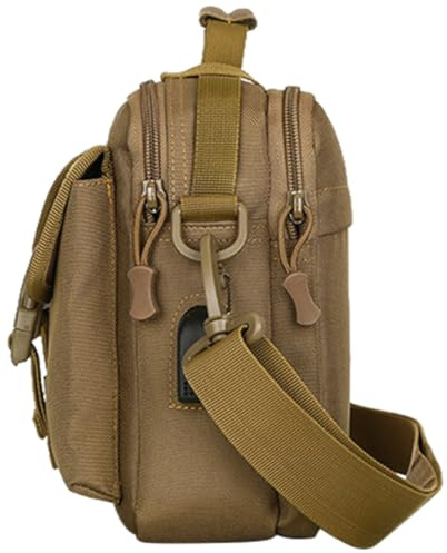 HOODANCOS Große Angeltasche Herren Outdoor Angeltasche mit Verstellbarem Schultergurt Nylon Organizer für Camping und Angeln
