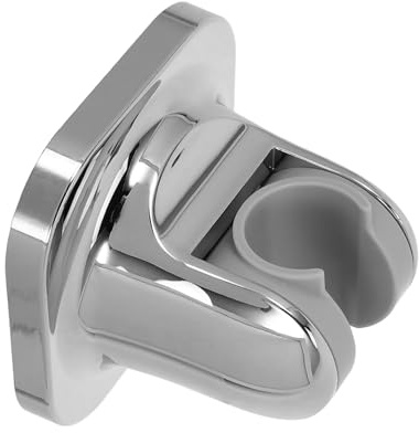 MUCKLILY Support Adhésif pour Pommeau de Réglable sans Perçage, Support Mural Solide en Acier Électrolytique, Rangement Pratique pour Salle de Bain, Installation Facile et Orientable,