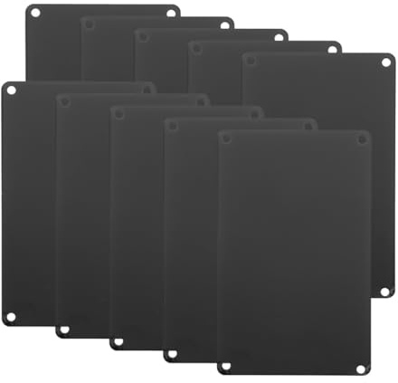 Beavorty Placas de Aluminio Anodizado Negras 150x100 Mm 0,5 Mm 10 Unidades para Grabado Industrial, Placas Metálicas Multifunción para Puertas, Letreros y Manualidades DIY
