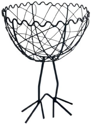 Huevera de cocina – Cesta de hierro para la granja, gran capacidad de almacenamiento, decoración rústica, 15 x 15 x 21 cm, para huevos, pan, galletas de pascua, superficie de trabajo, comedor, Organiz