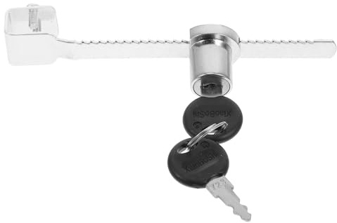 Toddmomy Serratura Porta Scorrevole per Congelatore Gelati e Frigorifero, Acciaio Inox, Cilindro 20mm, Sicurezza per Vetrine e Supermercati