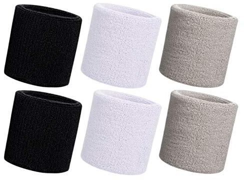 HANERDUN Schweißband Handgelenk schweissband Absorbierende Schweißbänder | Schweißband Handgelenk, Schweissband, Schweißbänder Arm, Frottee Wristband, Herren Damen, Sport Laufen Fahrrad Joggen Tennis