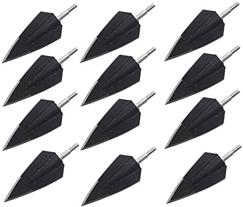 ZZUUS 12Pcs Black Dragon 150 Grain Broadheads Pfeilspitzen Armbrust Archaize Mechanische Pfeilspitze für Compound/Recurve/Armbrust Bogen Pfeile und Bolzen Jagd und Bogenschießen Zielübungen