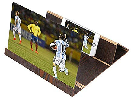 FHKBB Lupe, 3D 12-Zoll-HD-Handy-Bildschirm Vergrößerungslupe, Filmverstärker Praktische Telefonhalterung Standhalterung Kompatibel mit iPhone, Samsung und weiteren Smartphones