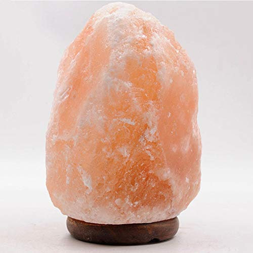 YXXHM- Lampada di Sale Domestica, Lampada di Sale Rosa dell'Himalaya, Cristallo di Rocca Naturale al 100%, Base in Legno, Luce Notturna per Camera da Letto con Sorgente Luminosa 7-10kg