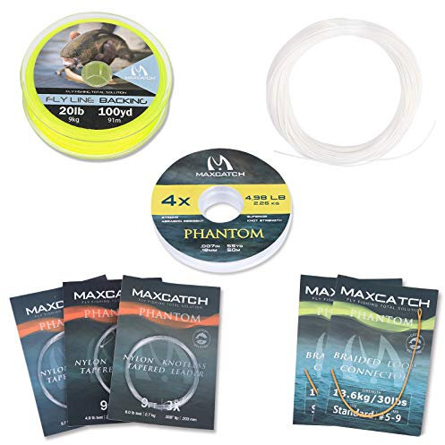 MAXIMUMCATCH Bestprice Fliegenfischen Schnur (Weight Forward, Schwimmende Fliegenschnur) und Fliegenschnur Combo mit Backing Vorfach und Tippet (1F/2F/3F/4F/5F/6F/7F/8F/9F/10F)(Elfenbein Combo, WF3F)