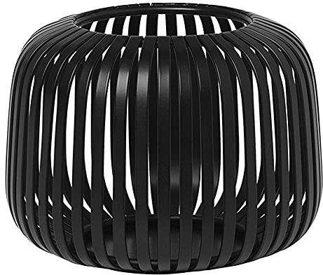 blomus Laterne Lito | Black | Windlicht aus Edelstahl | Kerzenhalter Schwarz | Größe XS | 14L x 14B x 10H cm | Laterne Deko | Indoor Windlicht