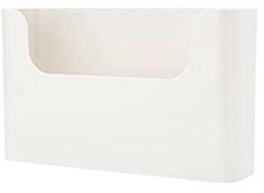 SagaSave Mensola da comodino a parete, mensola sospesa per comodino, in plastica bianca, montaggio a parete, non perforante, mensole adesive per camera da letto, bagno, cucina, ufficio