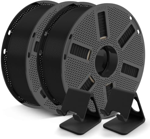 JAYO PLA Filament 1.75mm Schwarz*2 2.2KG, zuverlässig für Einsteiger | Einfach zu drucken, verstopft nicht, Neatly Wound, Vakuumverpackung, Maßgenauigkeit±0.02mm, für die meisten FDM 3D Drucker
