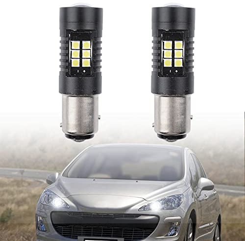 NSLUMO P21/5W LED Drl bombillas de luz diurna para Peugeot 308 408 3008 5008 RCZ para Citroen C4 II DS4 BAY15D 1157 luz diurna, luces de circulación diurna Drl P21/5W luz de estacionamiento Led