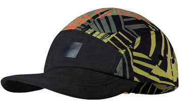 Buff Gorra, 5 Panel Go, Joven Hombre Mujer, Negro, Talla Unica, Flexible, UPF50, Ajustable, Sostenible, Ligera, Correr, Materiales reciclados, Comoda