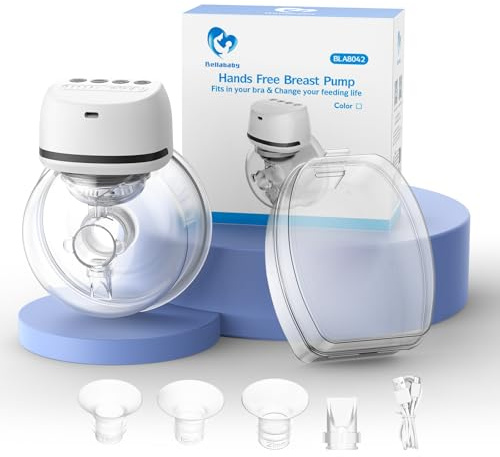 Bellababy Breast Pump,Portable Wireless Wearable Rechargeable Hands Free Breast Pump Electric with 4 Modes & 6 Levels