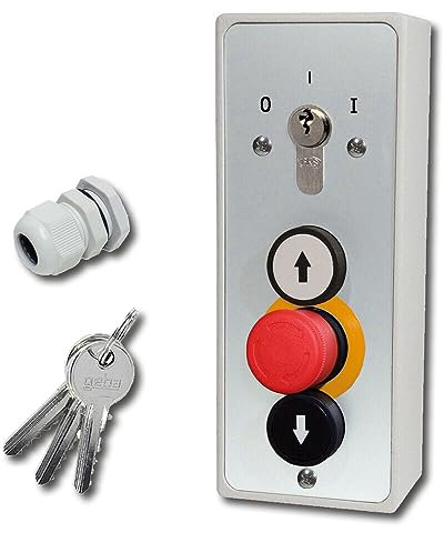 Schlüsselschalter Unterputz Schlüsseltaster GEBA S-APZ4-1R.N Tor Antrieb Motor