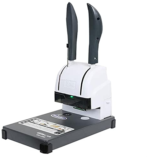 Strapazierfähige Buchbindemaschine Weiße Bindemaschine Kämme Manueller Finanzgutschein Schnellbindemaschine Manuelle Bindemaschine Stanzmaschine (Farbe: Weiß, Größe: 31,5 x 18,8 x 38 cm)