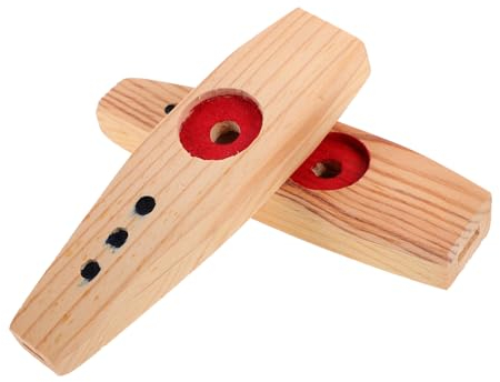 BESTonZON 2stücke Holz Kazoo-instrumente Für Erwachsene Kazoos Für Anfänger Und Musikliebhaber Tragbare Übungs-musikinstrumente Für Gitarre Ukulele Und Andere Darbietungen
