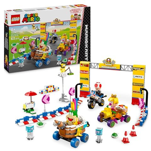 LEGO Super Mario: Mario Kart – Baby Peach & Grand Prix-Set, Nintendo Figuren – Toad, Lakitu, Baby Peach und Lemmy, Geschenk für Jungen, Mädchen und Gamer ab 8 Jahren, Abenteuer Spielzeug 72036