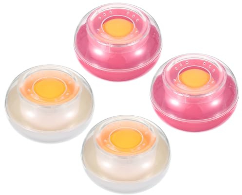 PATIKIL Umidificatore Punta Dita, 4 Pz 3 Plastica Riutilizzabile Antiscivolo Umidificatore per Dita per Carte Bancarie Fatture Documenti Conteggio, Rosa/Bianco