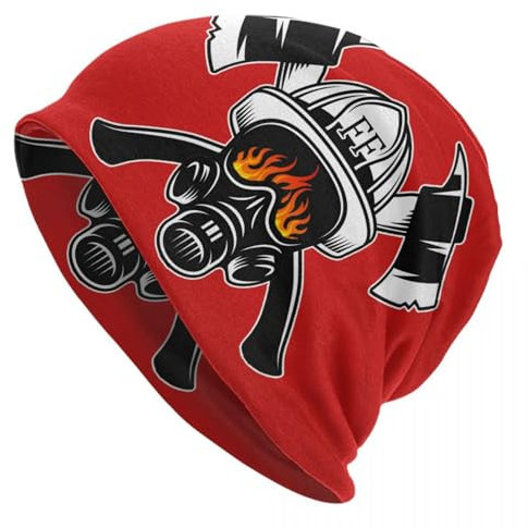 Feuerwehrmann Schädel Hip Hop Skullies Mützen Mützen Winter Warme Strickmütze Feuerwehrmann Feuerwehr Rettung Beanie Hüte Outdoor Ski Kappe Personalisiertes Freund