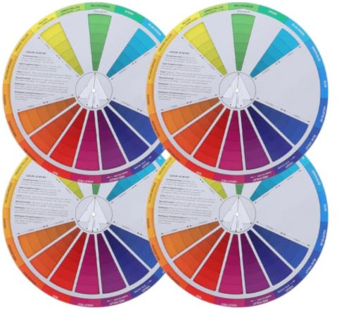 Tofficu 4pcs Rotatable for Color Mixing for Painting Crafting and Teaching and Compact Learning Tool